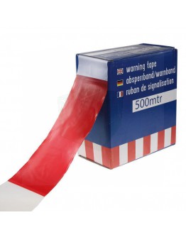 Barrier tape red-white 75mm/500m