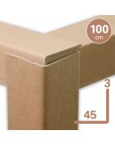 Hoekprofielen 100cm - 45x45x3mm - Eco bruin karton - 100st. Beschermingen