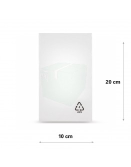 Flat poly bags LDPE, 10x20cm, 50my 