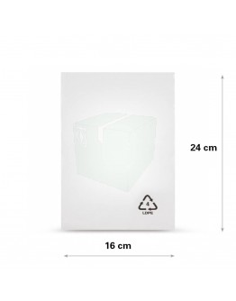 Flat poly bags LDPE, 16x24cm, 25my 