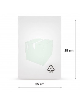 Flat poly bags LDPE, 25x35cm, 50my - 2000x