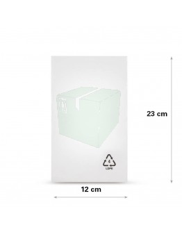 Flat poly bags LDPE, 12x23cm, 50my - 1000x