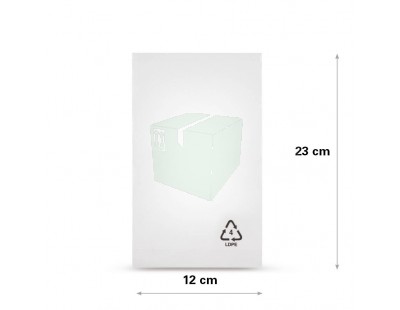 Flat poly bags LDPE, 12x23cm, 50my - 1000x PE Film 