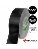 Nichiban ducttape 50mmx50mtr Zwart 1200 Tape - Plakband