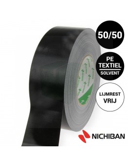 Nichiban ducttape 50mmx50mtr Zwart 1200