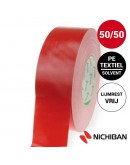 Nichiban ducttape 50mmx50mtr Rood 1200 Tape - Plakband