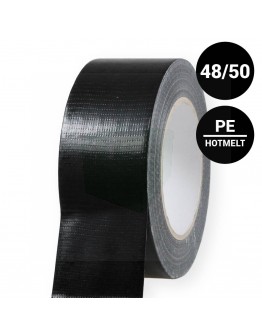 Duct tape "Extra kwaliteit"  48mm /50mtr Zwart 