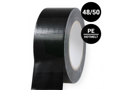 Duct tape "Extra kwaliteit"  48mm /50mtr Zwart  Tape - Plakband