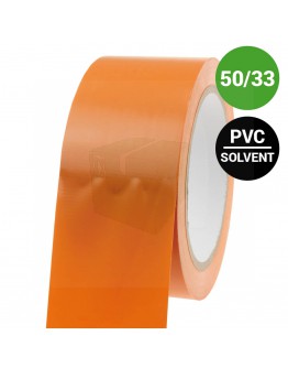 Construction Tape PVC orange  50mm/33m