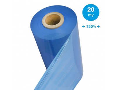 Machine stretch film blue 20µm / 50cm / 1.700m Stretch film rolls