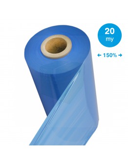 Machinefolie 150% Standard blauw 20µ / 50cm / 1.700m